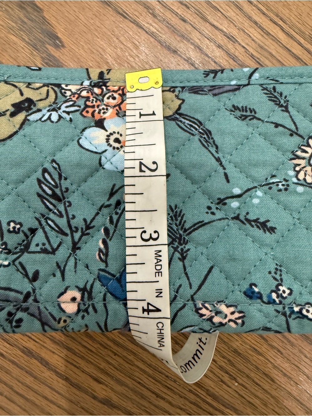 Vera Bradley Teal Floral Quilted laptop case and small cosmetic bag - Picture 10 of 10